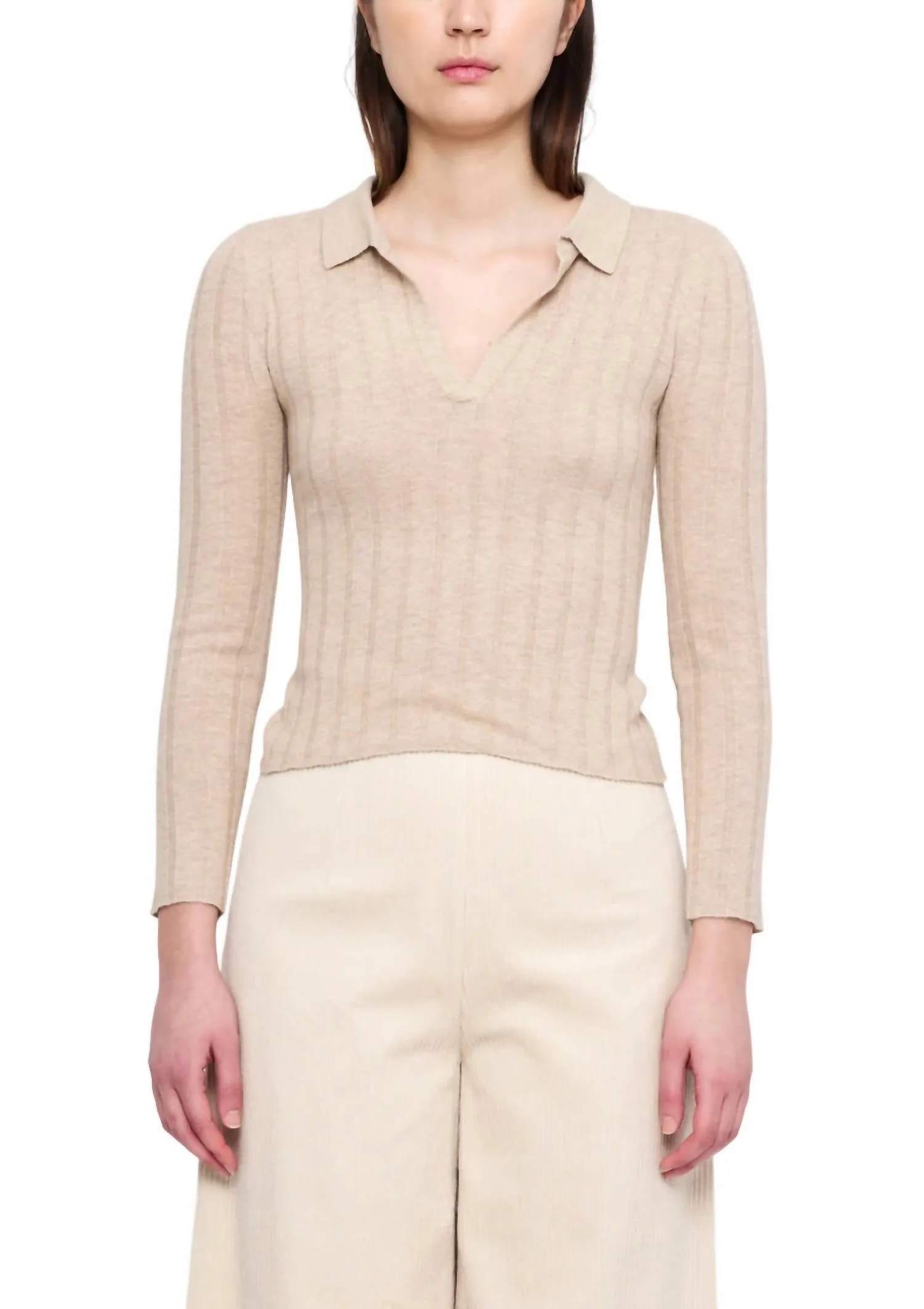 7115 By Szeki - V-Neck Yak Long Sleeve Sweater
