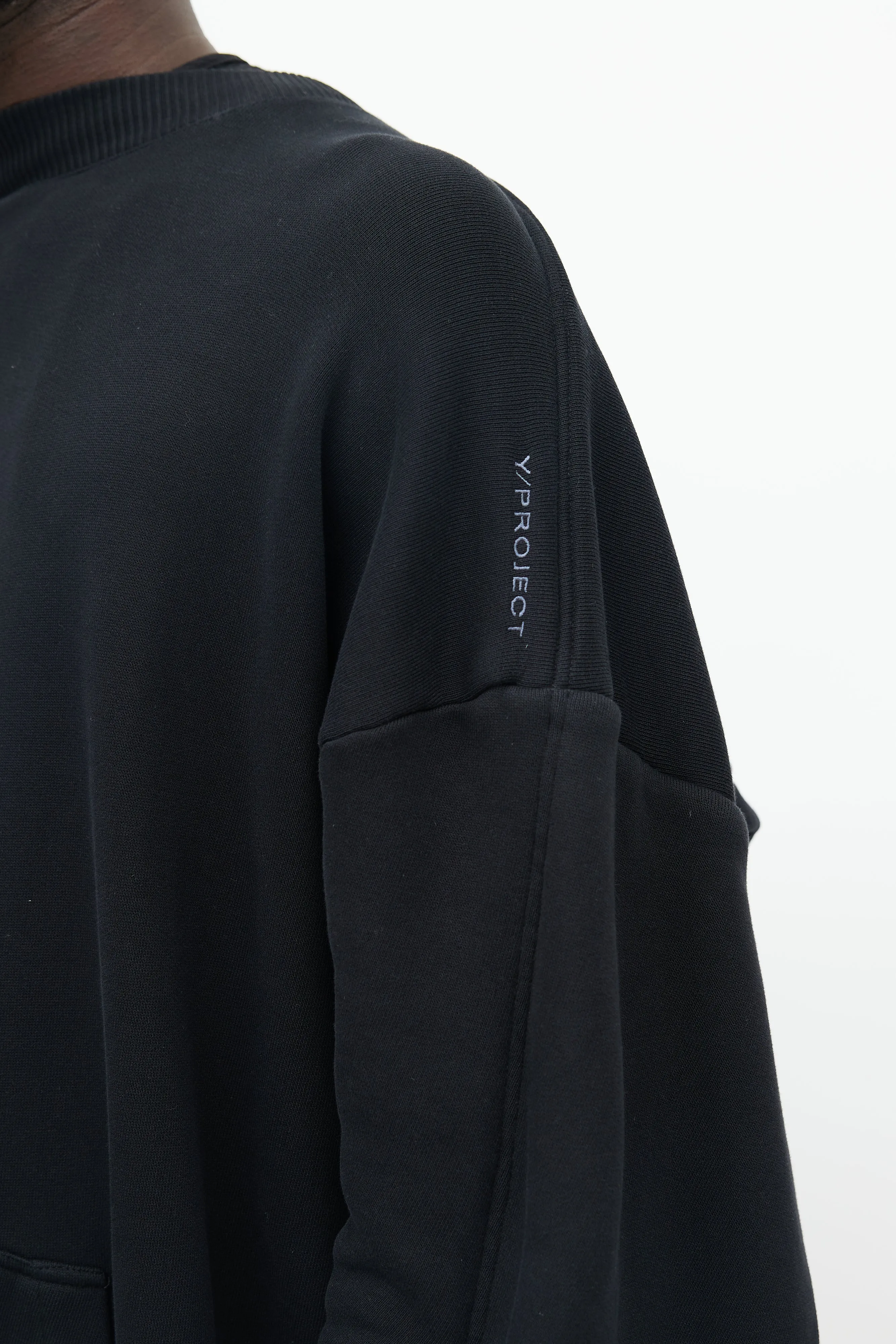 Black Shawl Hooded Sweatshirt