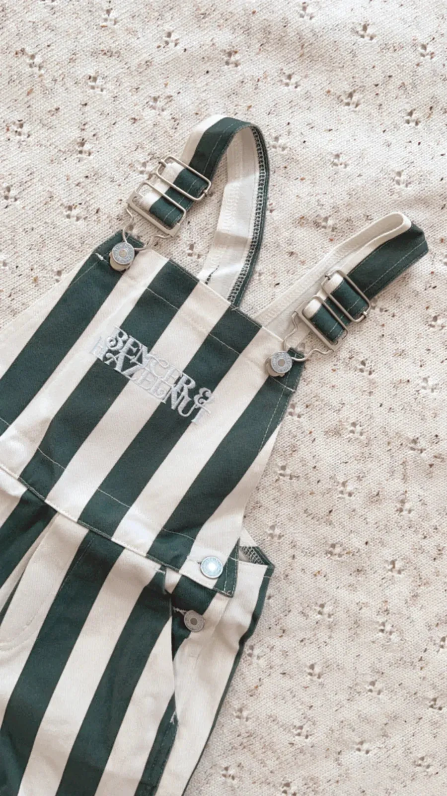 Denim Overalls | Ocean Stripe