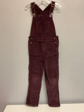 Gap Size 5 Maroon Ribbed Corduroy Girls Overalls