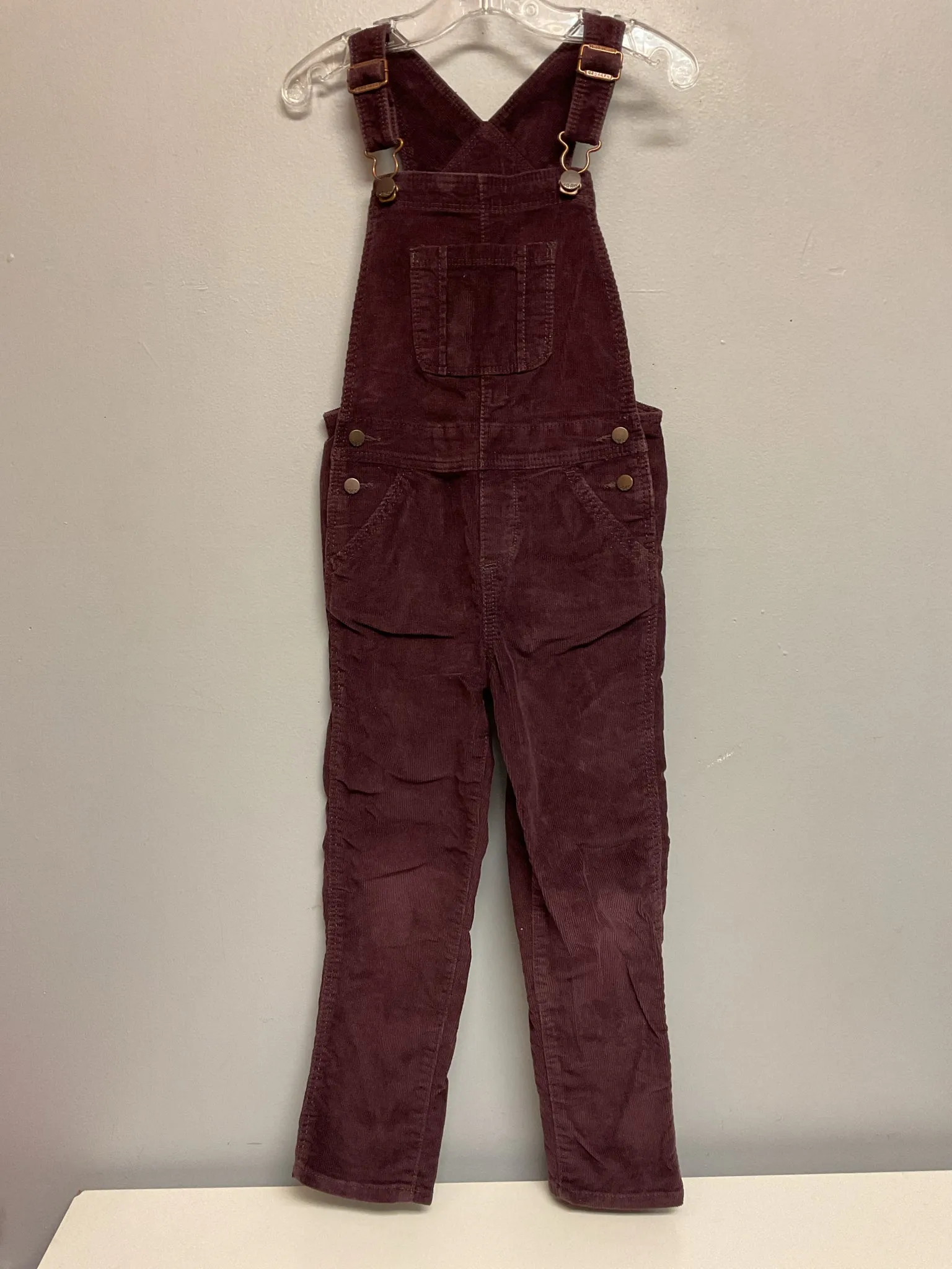 Gap Size 5 Maroon Ribbed Corduroy Girls Overalls