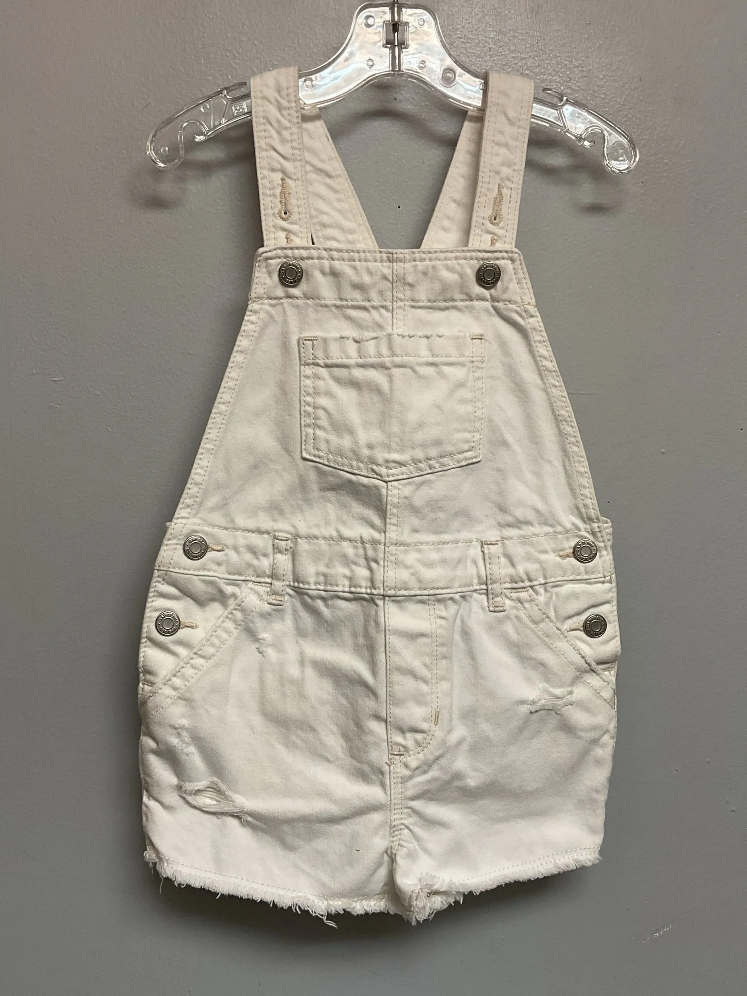 Gap Size 5 White Cotton Girls Overalls