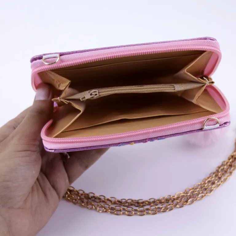 Girls Holographic Unicorn Wallet Women Kids Coin Purses Chain Shoulder Bag #111