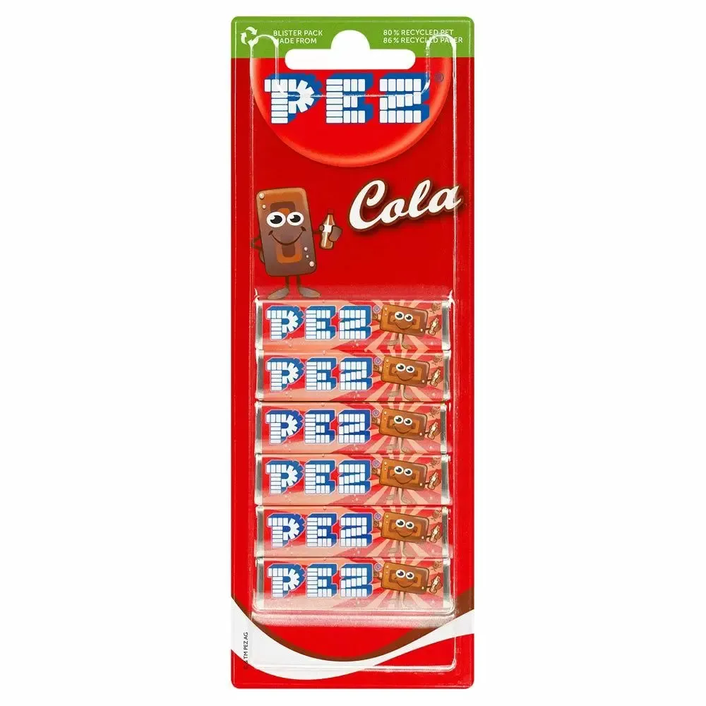 Pez 6 Pack Cola Refills - 18 Count