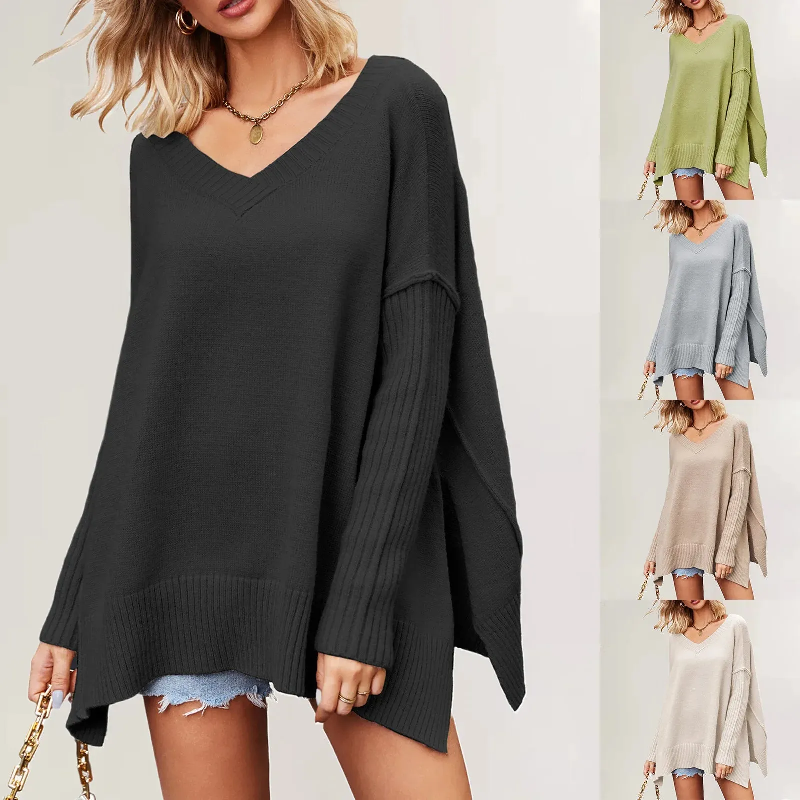 Vera | Women's V-Neck Loose Fit Sweater
