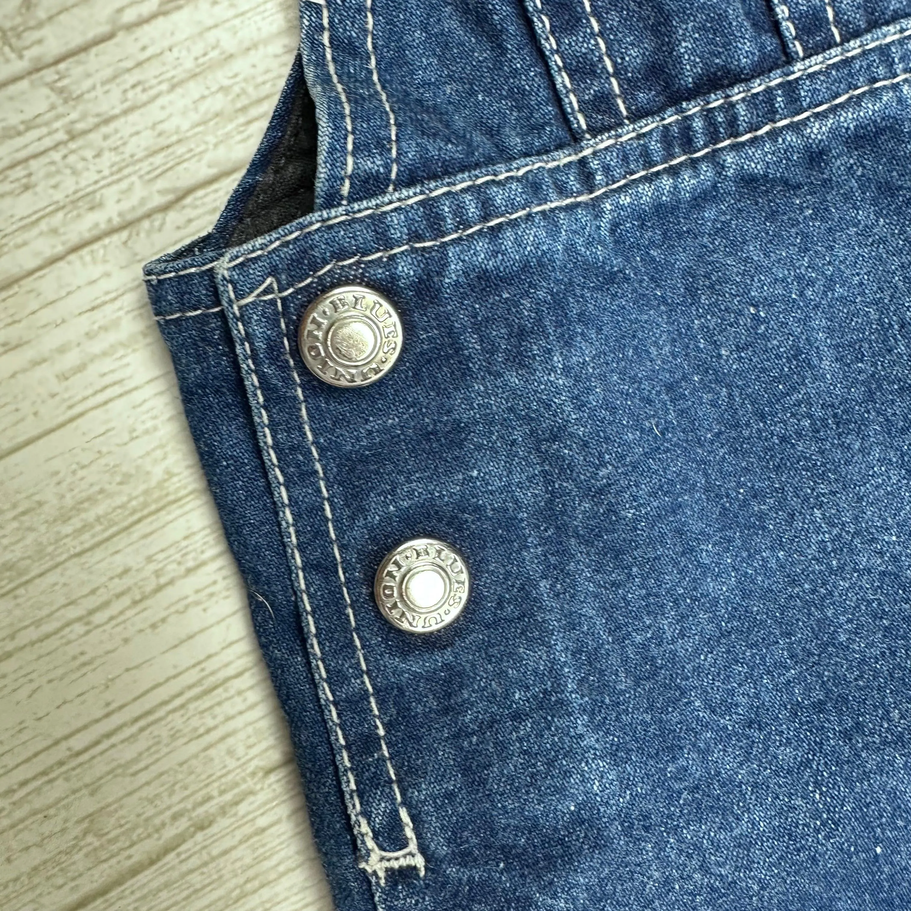 Vintage 1970's 'Hoppers' Australian Made Denim Dungaree Overalls - Size 2Y