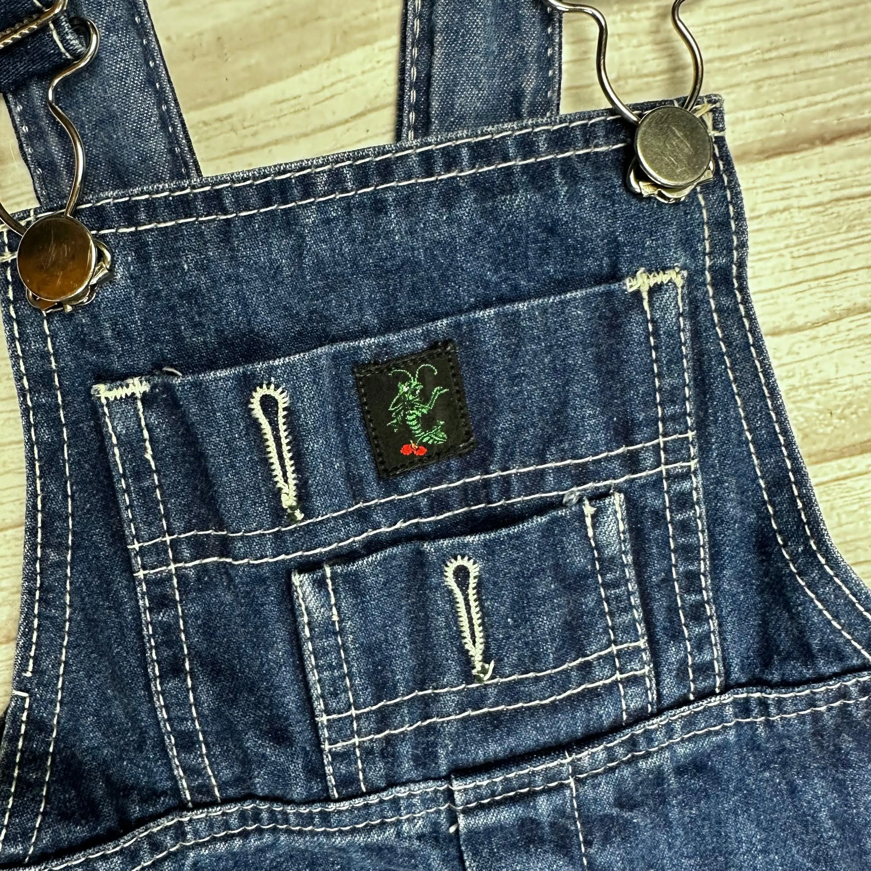 Vintage 1970's 'Hoppers' Australian Made Denim Dungaree Overalls - Size 2Y