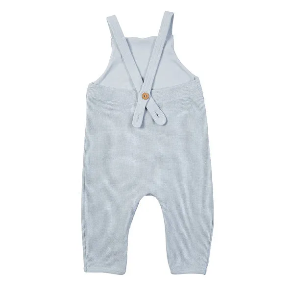 Ziggy Waffle Overalls - Duck Egg Blue